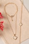 Heliophilia Silver Conjunto de Collar y Pulsera de Metal Dorado